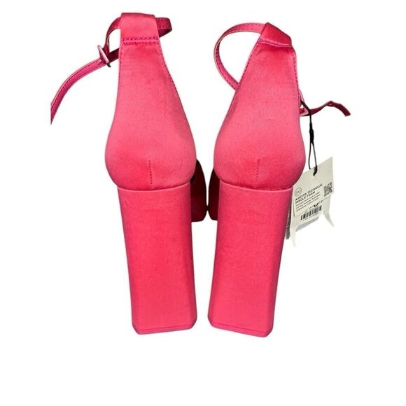 NWT ZARA Pink Platform Heels sz 40 / 10 - Picture 8 of 12